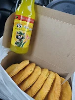 Beef Patty with D&G Pineapple Soda